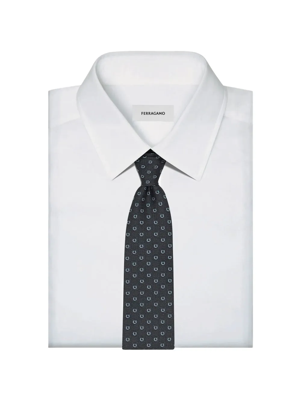 Gancini Silk Jaquard Tie sold by Wanan Luxury product image thumbnail 4