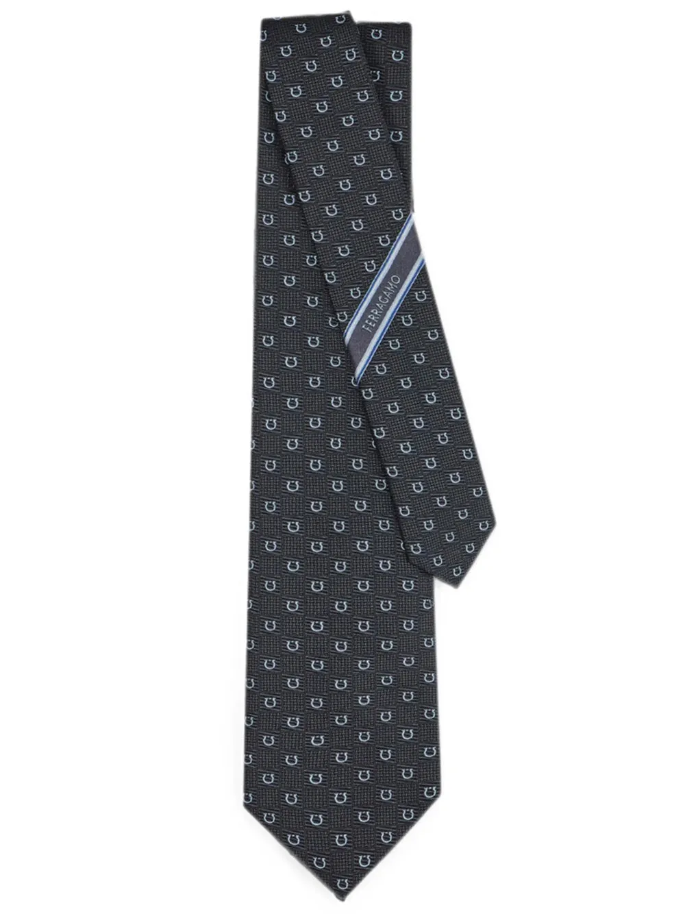 Gancini Silk Jaquard Tie sold by Wanan Luxury