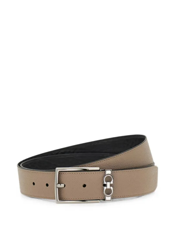 Reversible And Adjustable Belt With Rectangular Buckle made by Salvatore Ferragamo