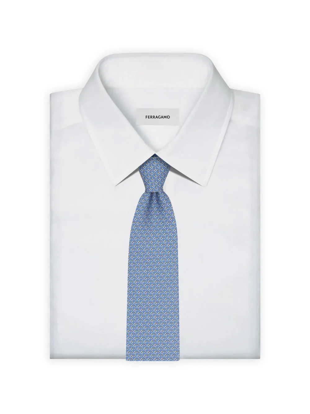 Square Gancini Print Silk Tie sold by Wanan Luxury product image thumbnail 4