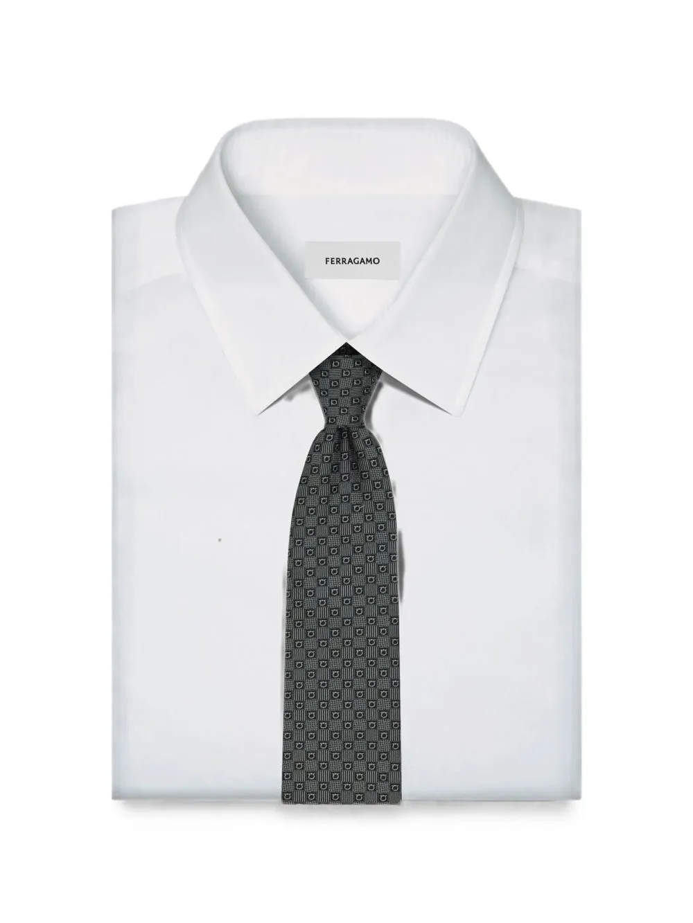 Gancini Silk Jacquard Tie sold by Wanan Luxury product image thumbnail 4