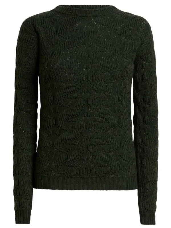 Wool-Blend Sweater With Paisley Detailing made by Etro