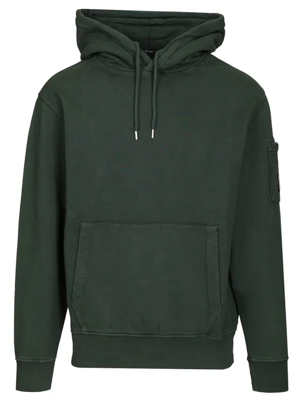 Comfortable With Hood Sweatshirts Green made by C.P. Company