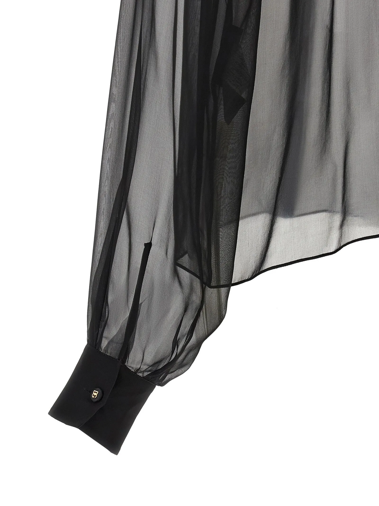 Chiffon Blouse With Flower Tops Black sold by Wanan Luxury product image thumbnail 4