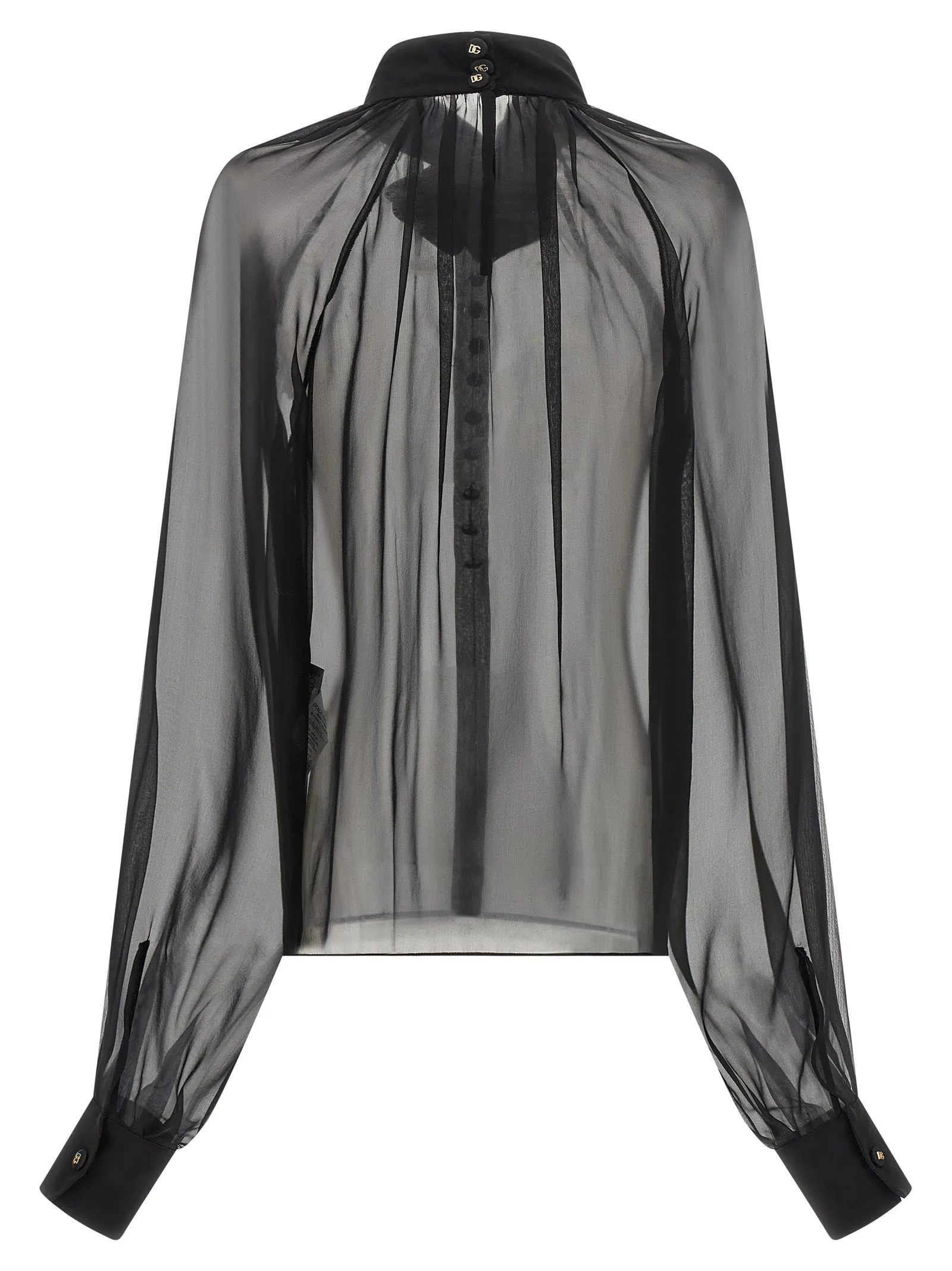 Chiffon Blouse With Flower Tops Black sold by Wanan Luxury product image thumbnail 2