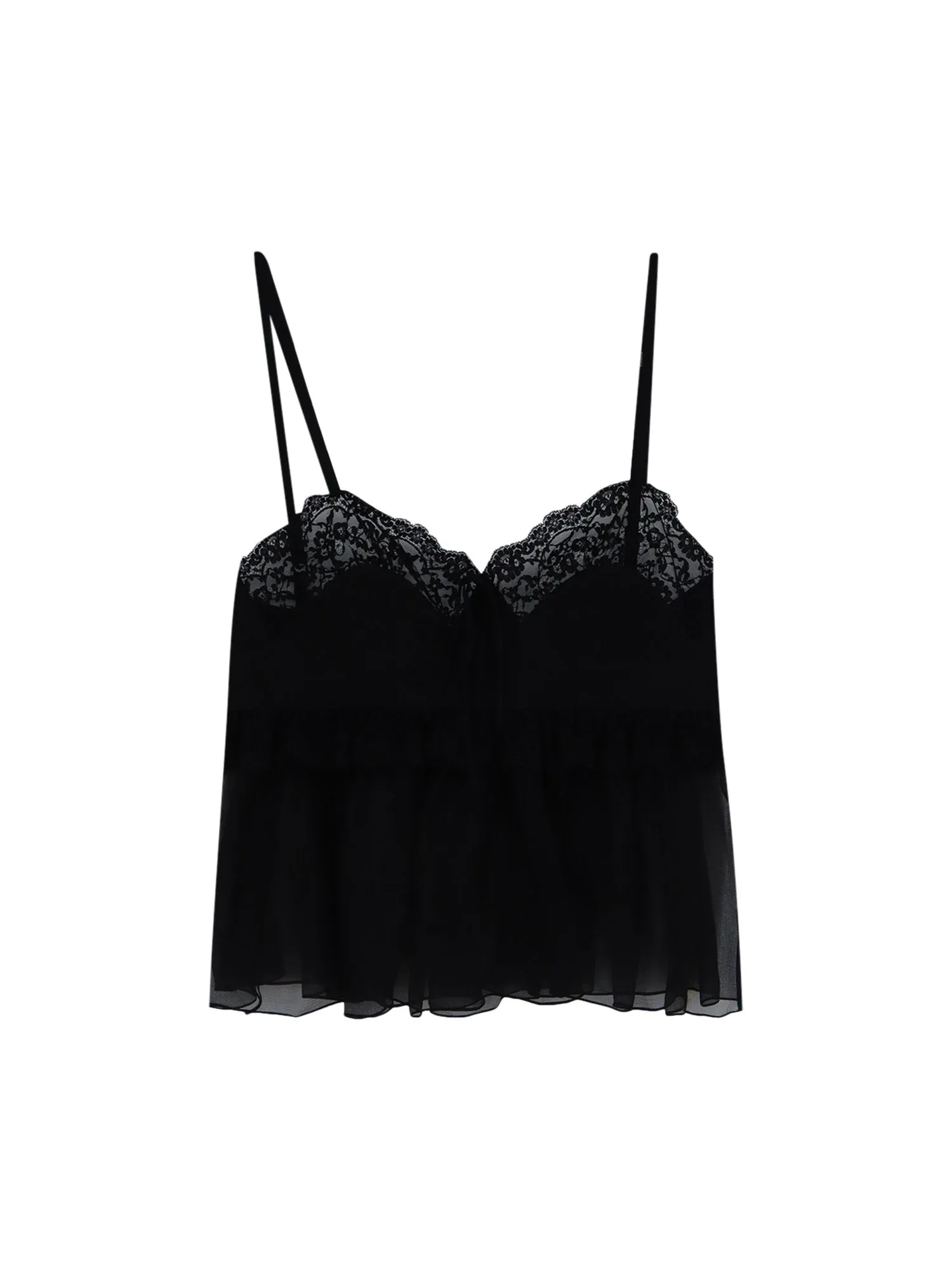 Silk Top With Lace Profiles sold by Wanan Luxury