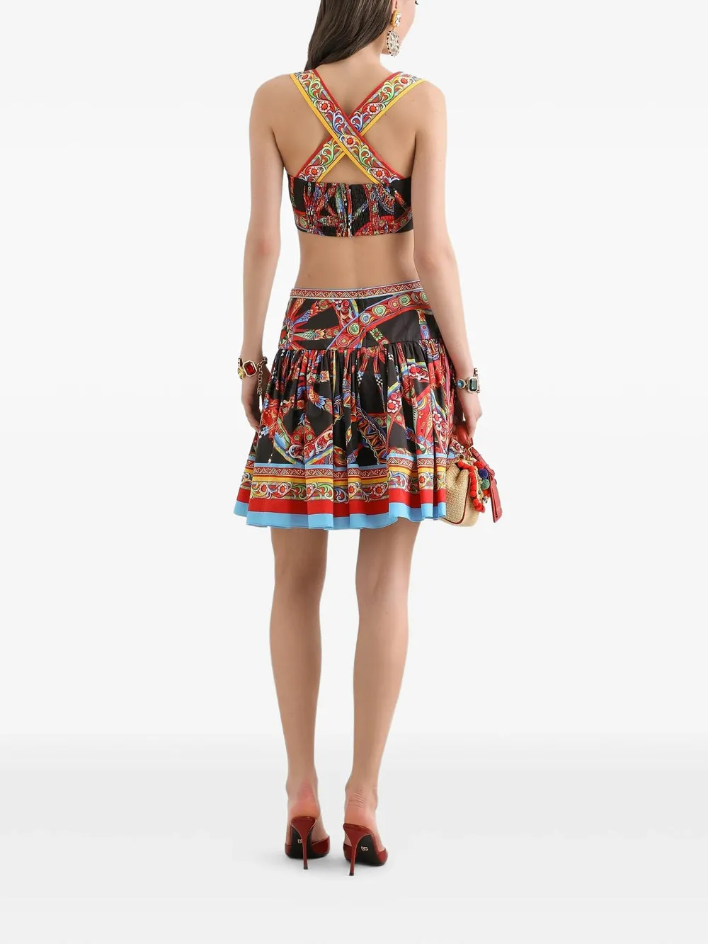 Poplin Miniskirt With Carretto Print sold by Wanan Luxury product image thumbnail 4