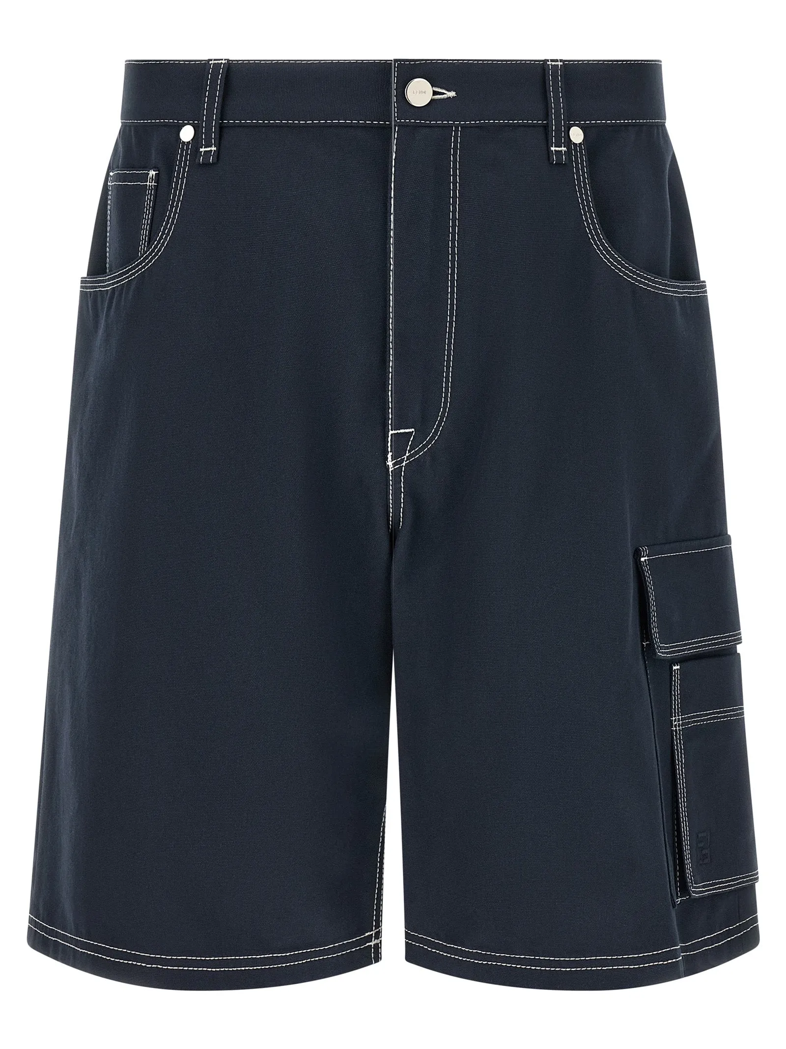 Bermuda Cargo Canvas Shorts Bermuda And Short Blue sold by Wanan Luxury