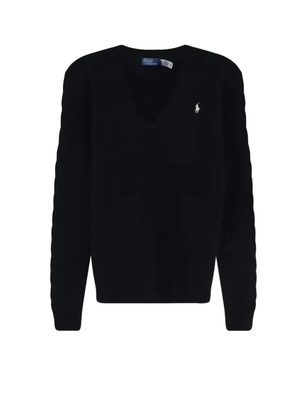 Wool And Cashmere Blend Sweater With Embroidered Logo On The Front made by Polo by Ralph Lauren