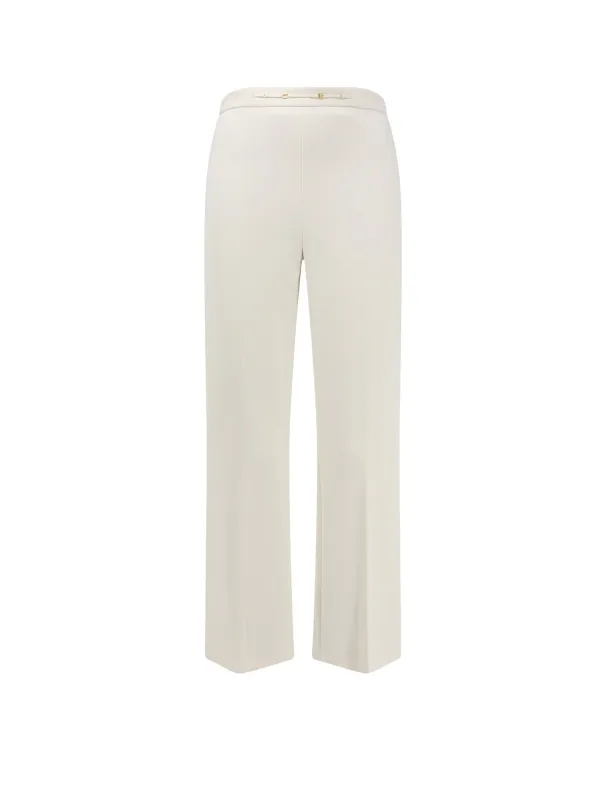 Essentials Trousers With Monogram Detail made by Elisabetta Franchi
