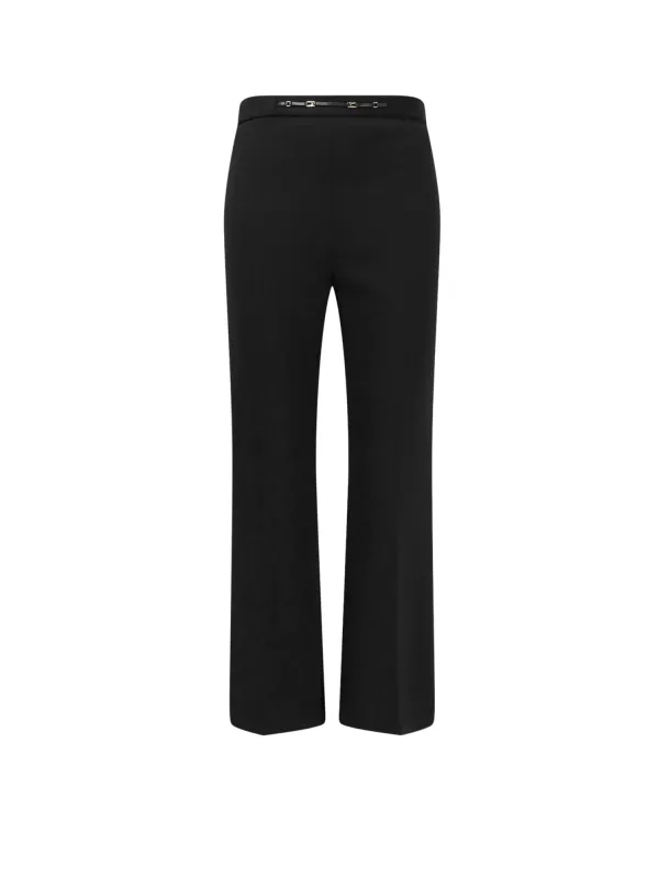 Essentials Trousers With Monogram Detail made by Elisabetta Franchi