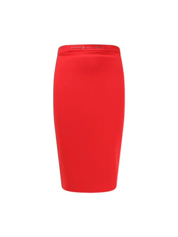 Essentials Skirt With Monogram Detail made by Elisabetta Franchi