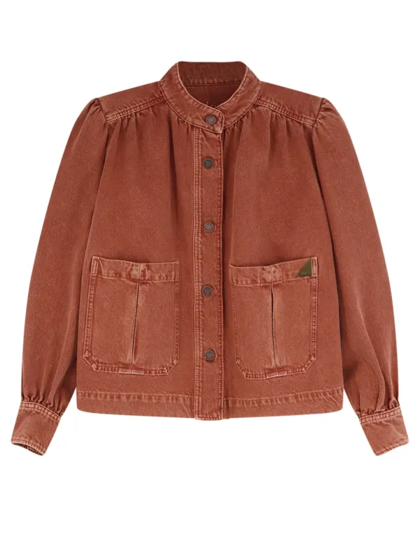 Orange Denim Jacket made by Chloe