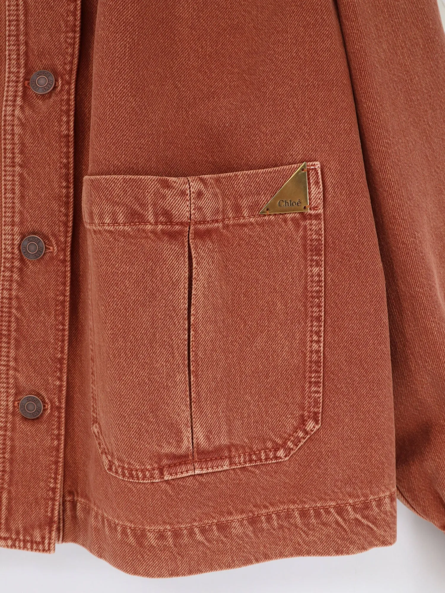Orange Denim Jacket sold by Wanan Luxury product image thumbnail 3