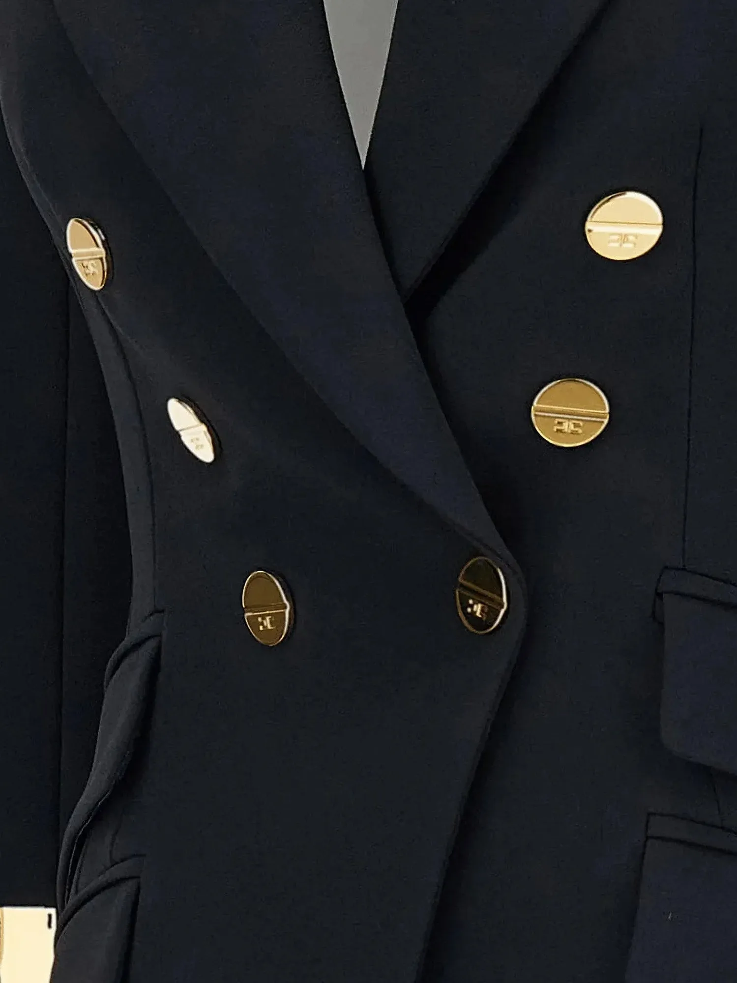 Double-Breasted Blazer With Monogram Gold Metal Details sold by Wanan Luxury product image thumbnail 3