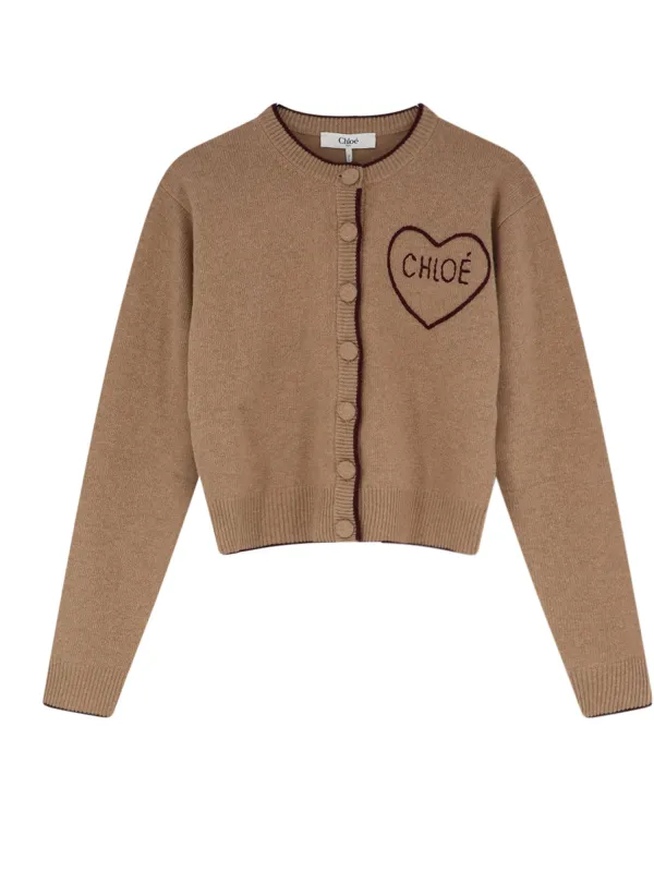 Wool And Cashmere Wool Cardigan made by Chloe