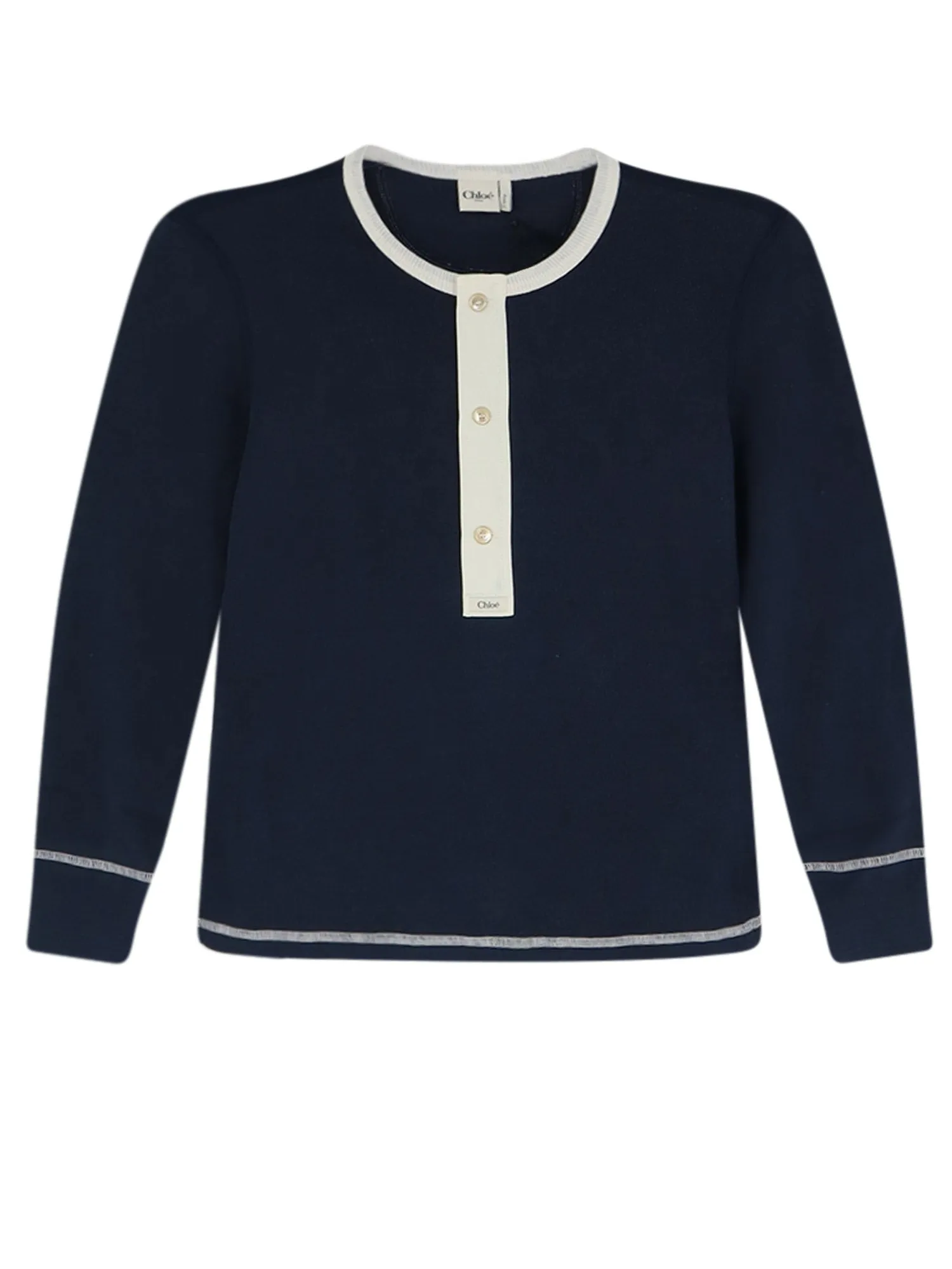 Cotton Sweater With Contrasting Inserts sold by Wanan Luxury