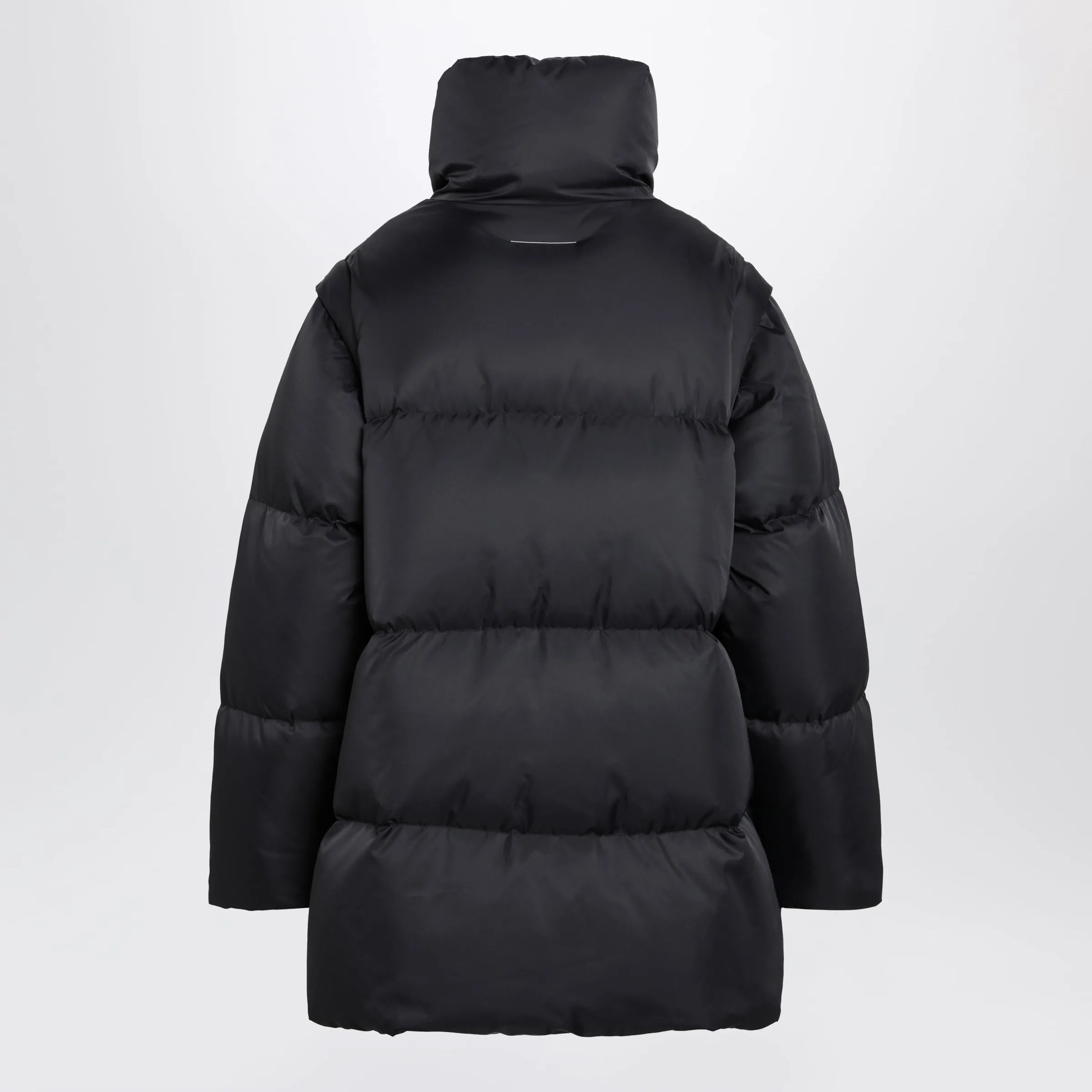 Nylon Puffer Jacket With Detachable Sleeves In Black sold by Wanan Luxury product image thumbnail 2