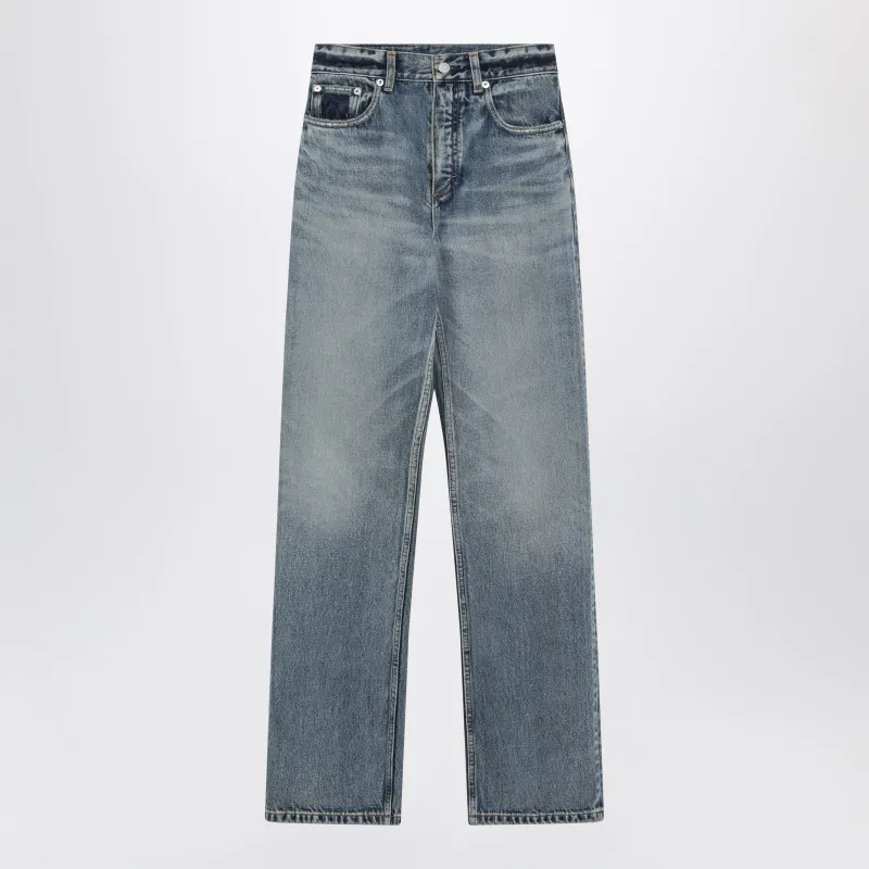 Straight-Leg Denim Jeans In Dirty Wash Cotton made by Alaia