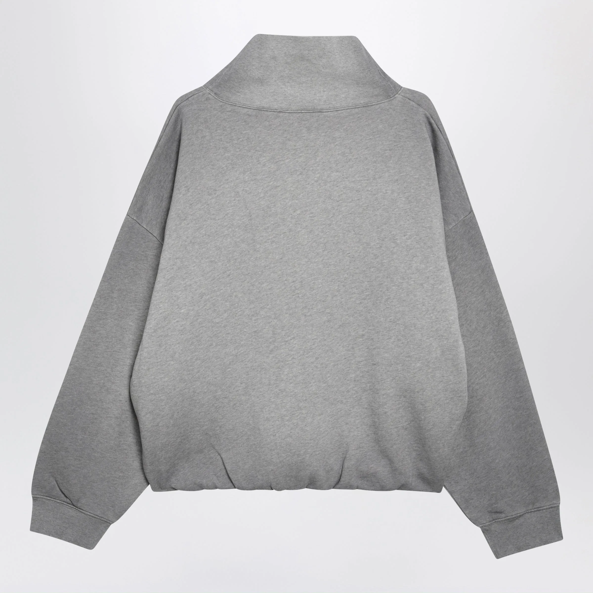 Mélange Gray Fleece Sweatshirt With Logo sold by Wanan Luxury product image thumbnail 2