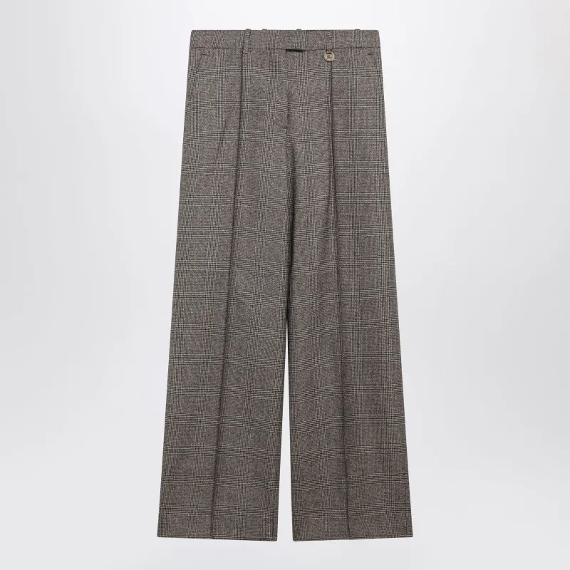 Prince Of Wales Wool-Blend Trousers made by Burberry