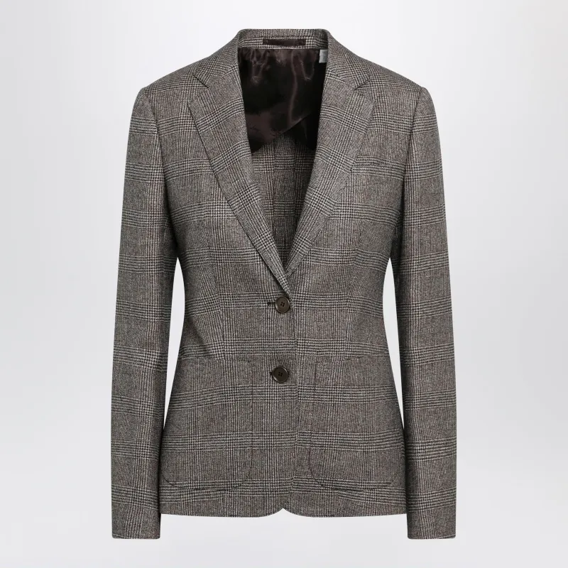Prince Of Wales Wool-Blend Single-Breasted Jacket made by Burberry