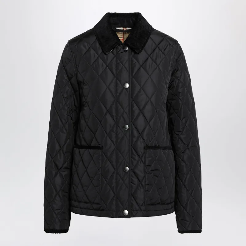 Black Quilted Nylon Jacket made by Burberry