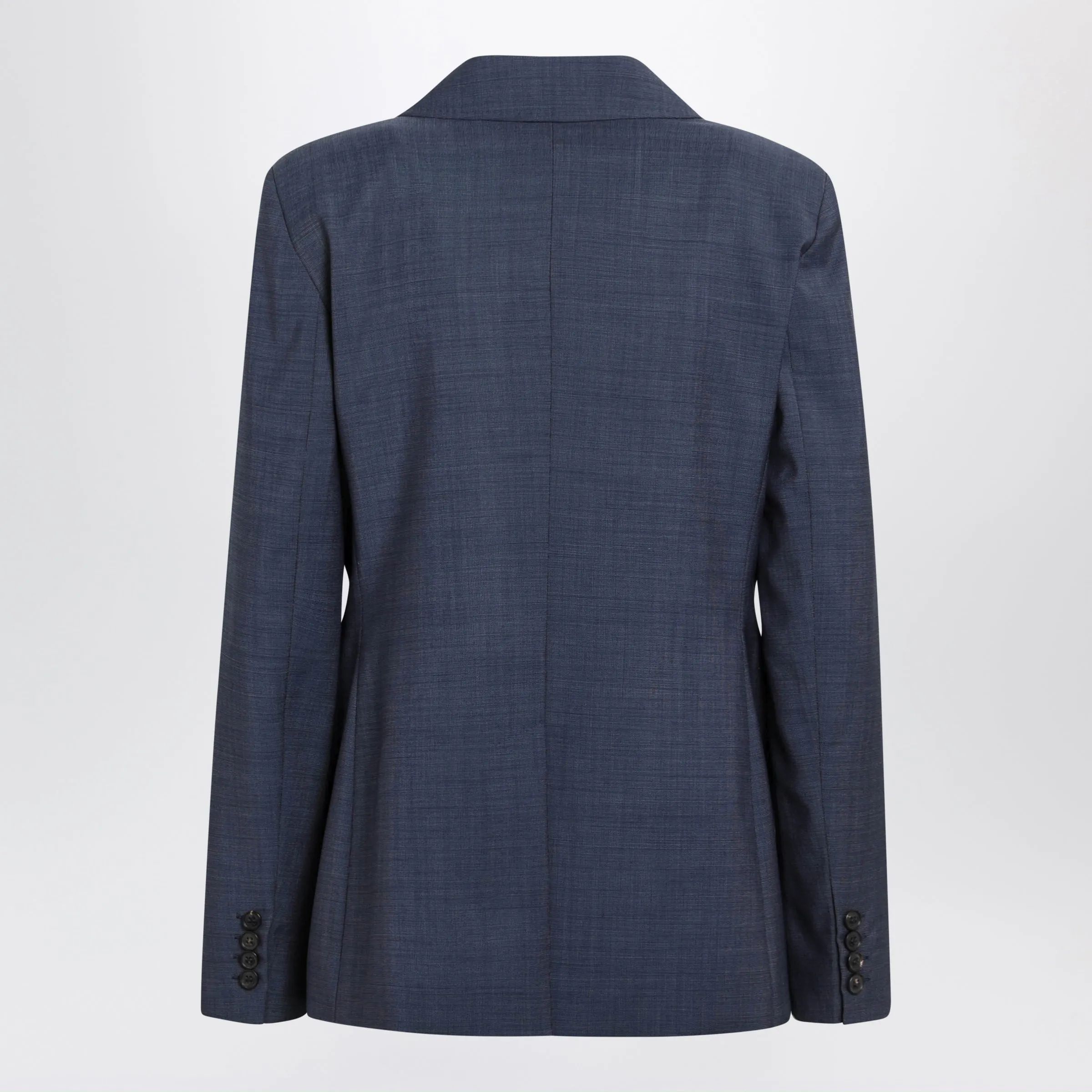 Double-Breasted Jacket In Denim Blue Wool Canvas sold by Wanan Luxury product image thumbnail 2