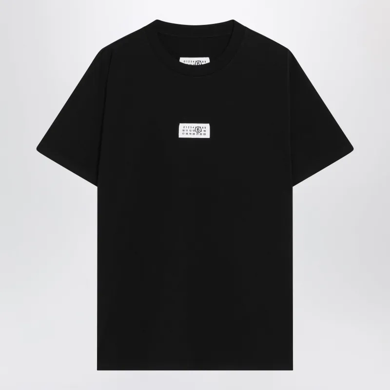 Black Cotton Jersey T-Shirt With Logo Patch made by Maison Margiela
