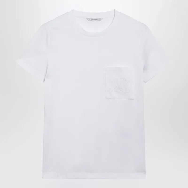 White Cotton Jersey T-Shirt made by MaxMara