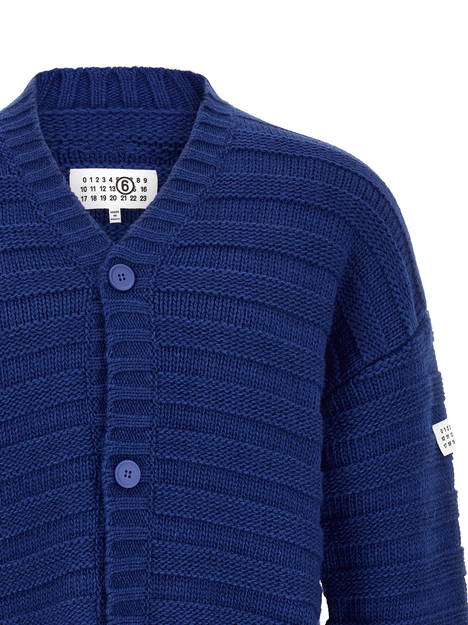 Distressed Wool Cardigan Sweaters And Cardigans Blue sold by Wanan Luxury product image thumbnail 3