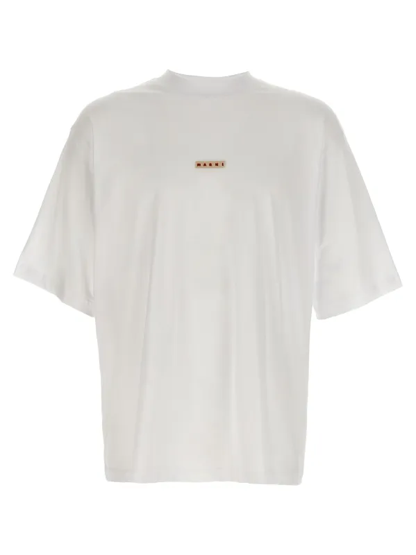 Logo Patch T-Shirt White made by Marni