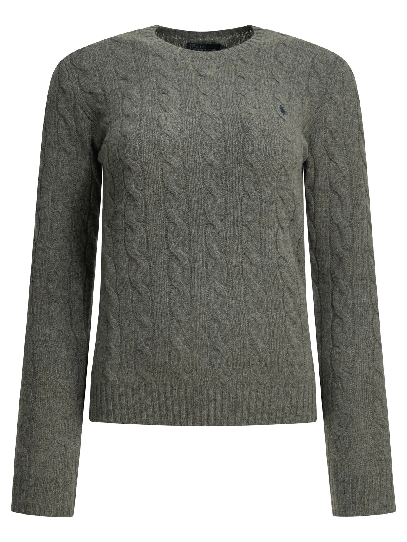 Crew-Neck Sweater With Logo Knitwear Grey sold by Wanan Luxury