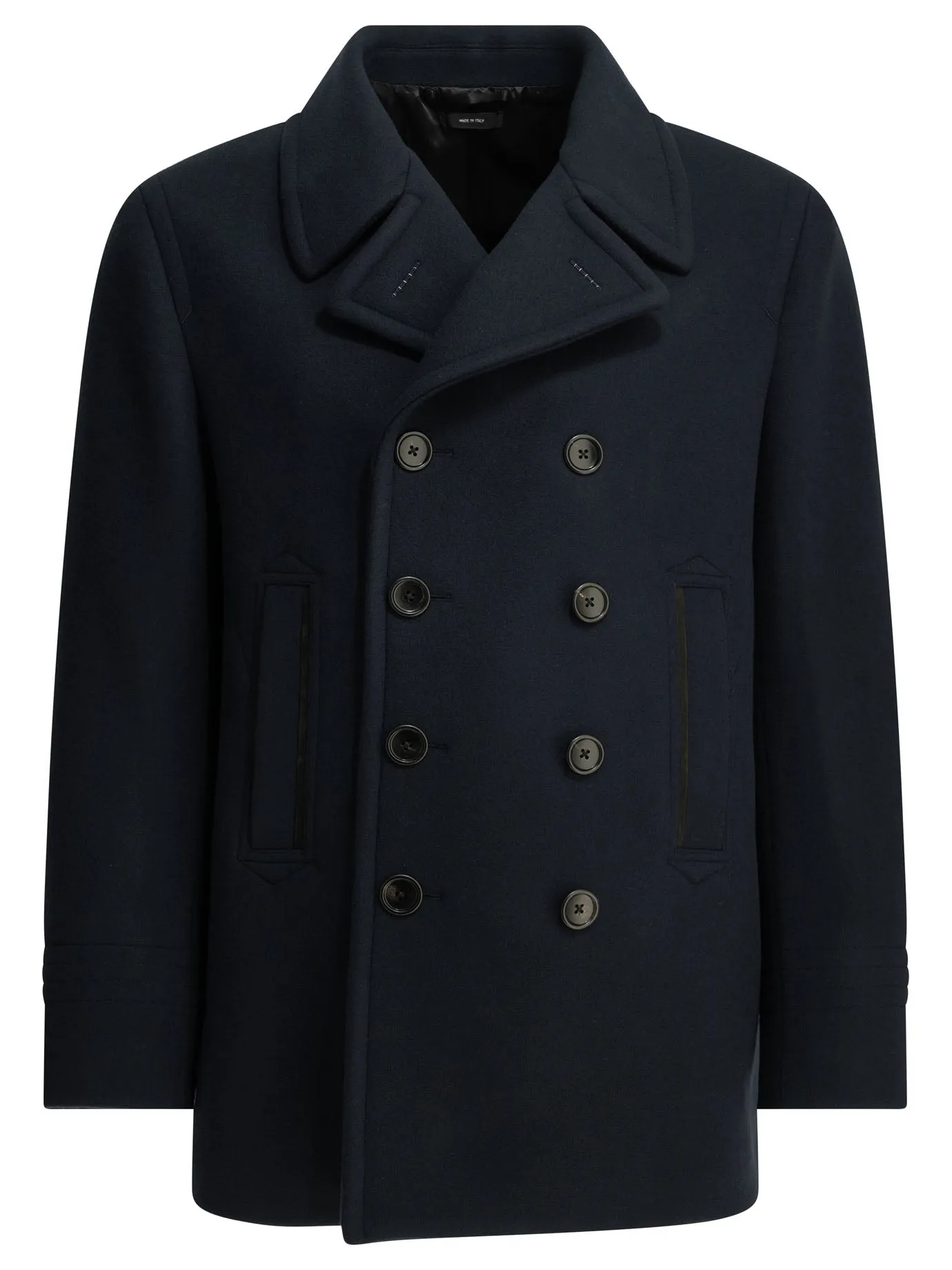 Short Wool Felt Coat Jackets And Coats Blue sold by Wanan Luxury