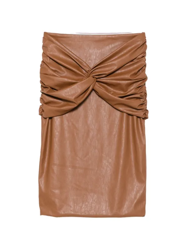 Faux-Leather Midi Skirt made by Elisabetta Franchi