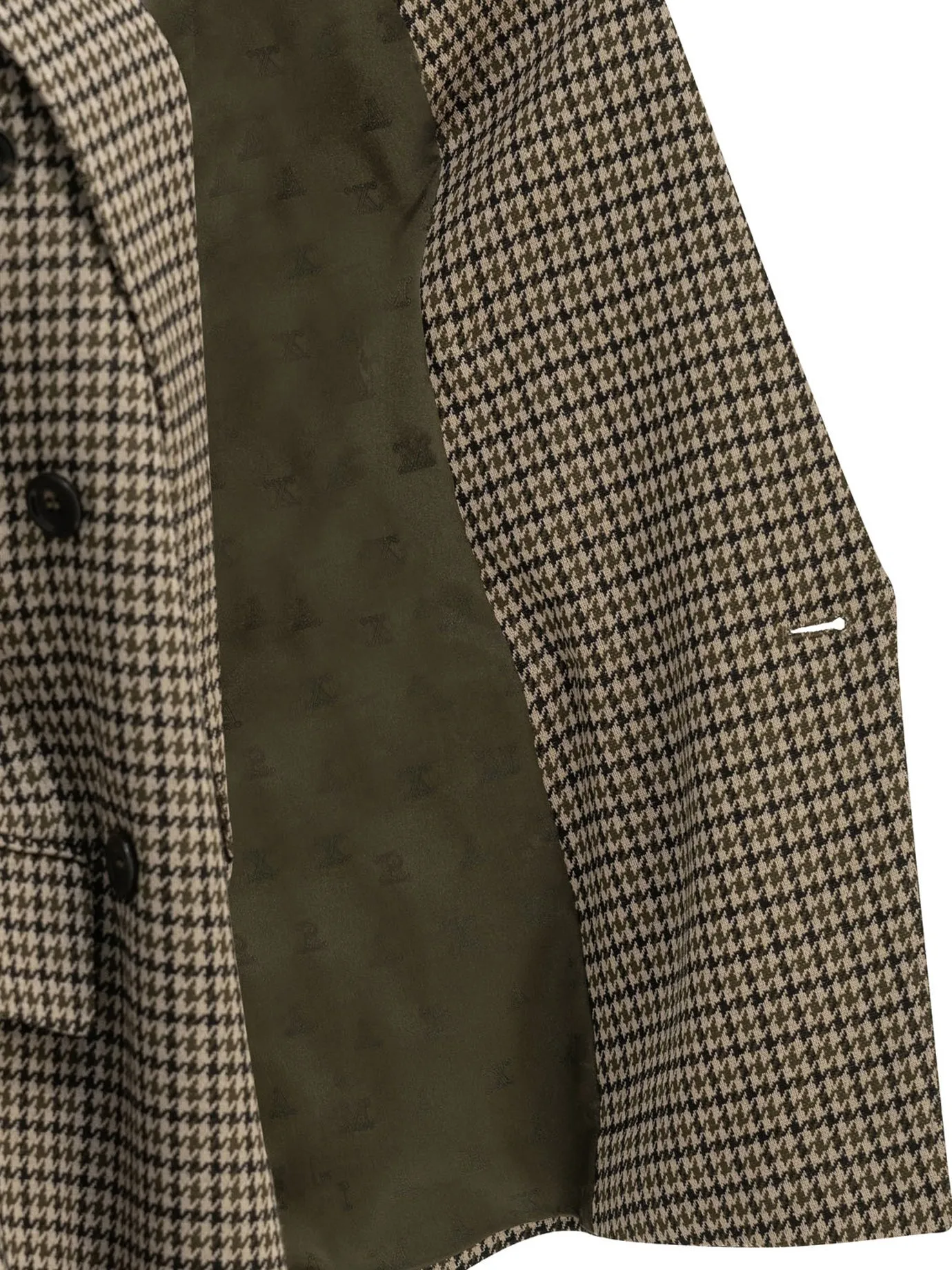 Double-Breasted Houndstooth Blazer Jackets And Coats Brown sold by Wanan Luxury product image thumbnail 4