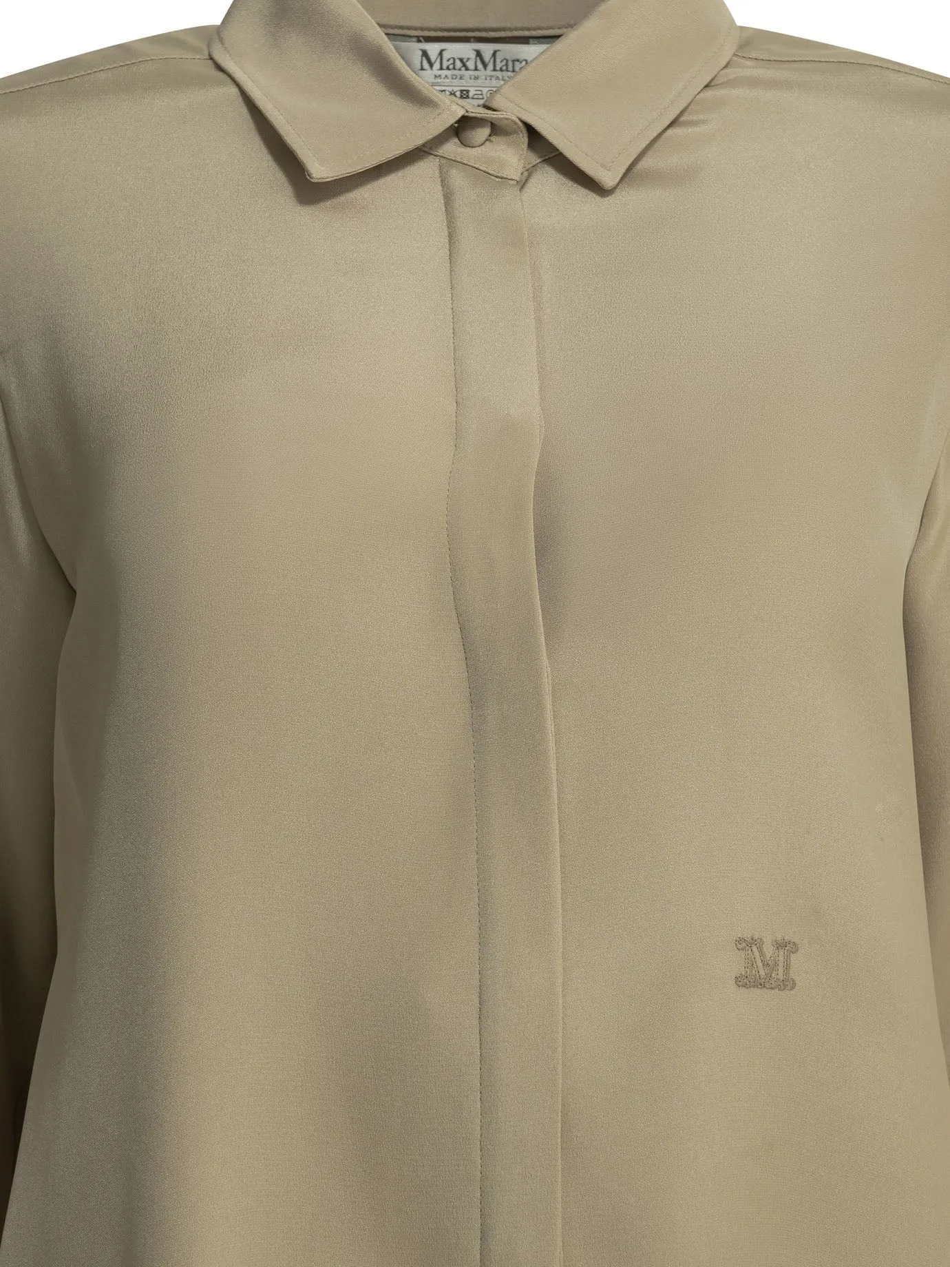 Casual Shirt In Silk CrêPe De Chine Shirts Beige sold by Wanan Luxury product image thumbnail 3