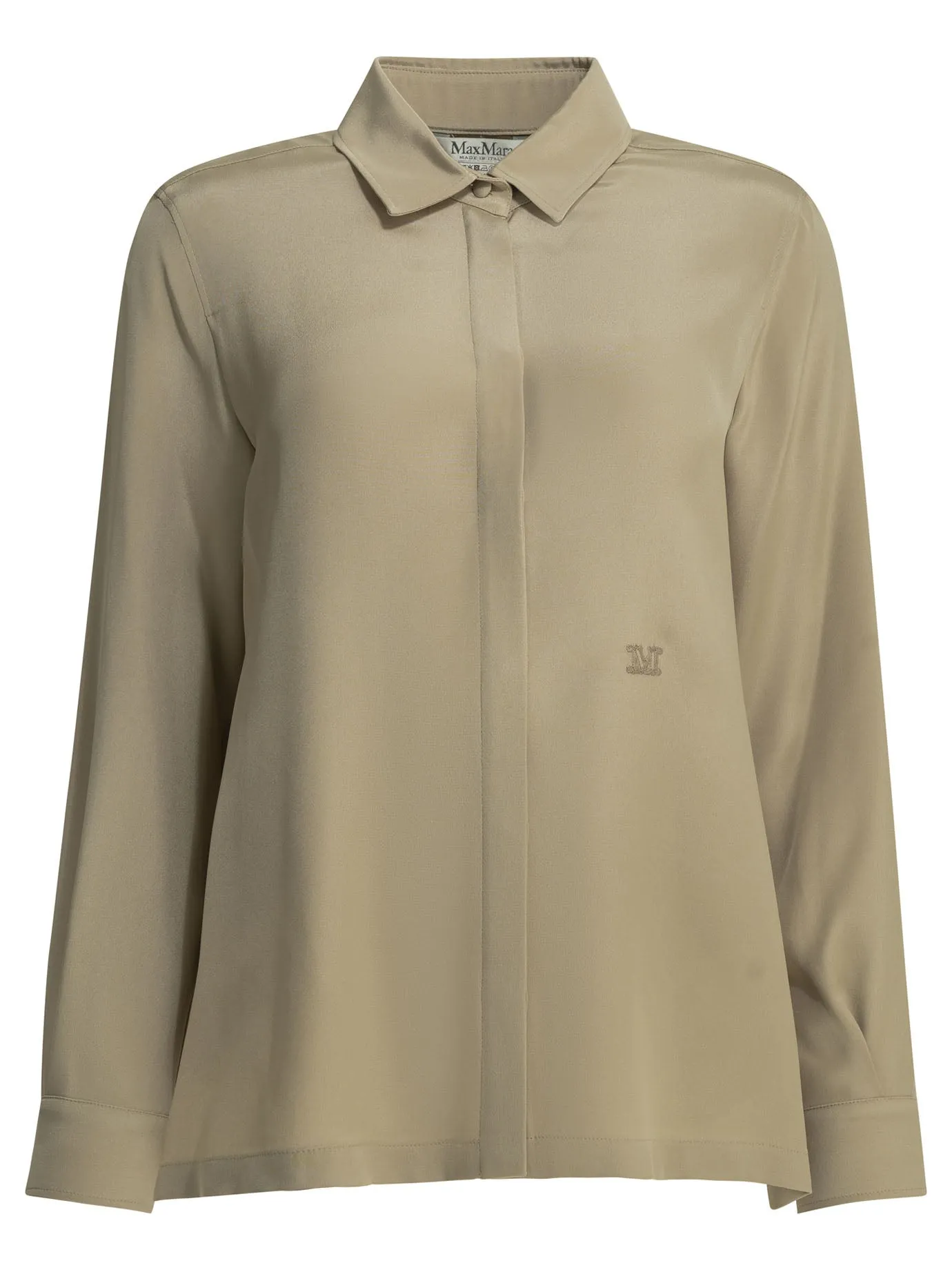 Casual Shirt In Silk CrêPe De Chine Shirts Beige sold by Wanan Luxury