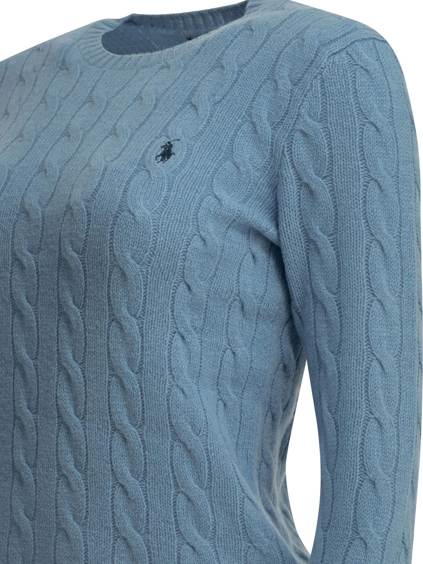 Crew-Neck Sweater With Logo Knitwear Light Blue sold by Wanan Luxury product image thumbnail 4