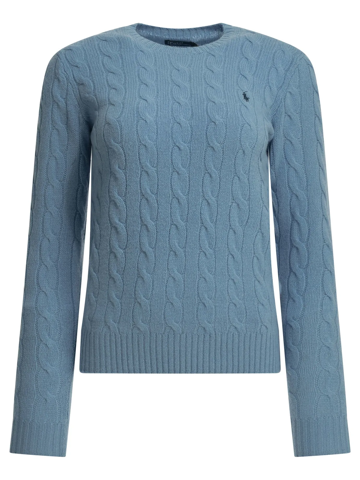 Crew-Neck Sweater With Logo Knitwear Light Blue sold by Wanan Luxury
