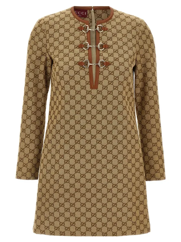 Gg Dresses Beige made by Gucci