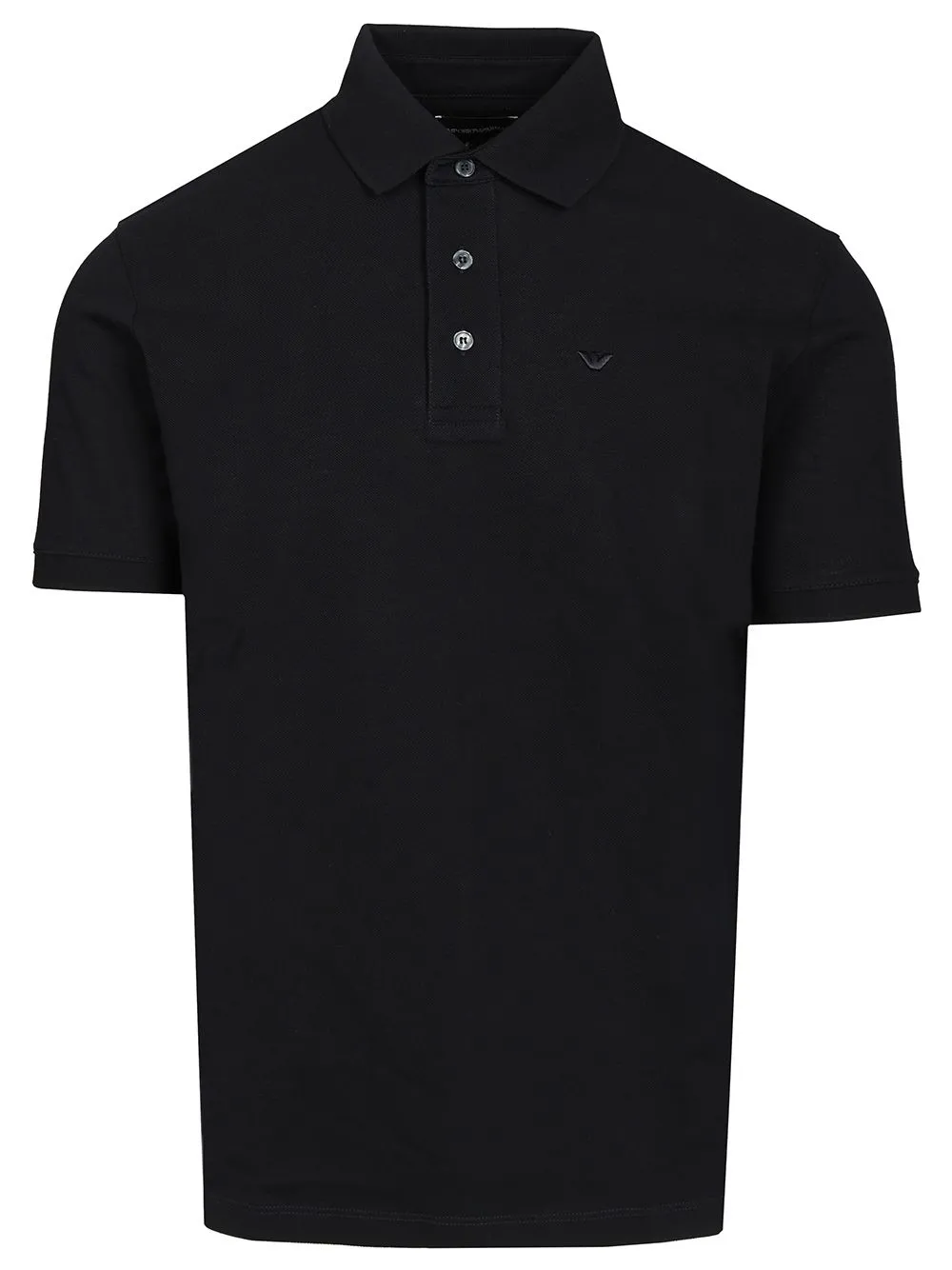 Short-Sleeved Cotton Polo Shirt Blue sold by Wanan Luxury
