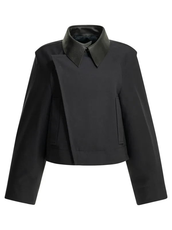 Lightweight Cropped Jacket Jackets And Coats Blue made by Givenchy