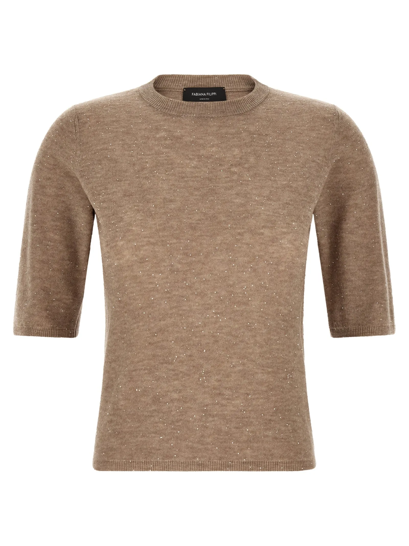 Micro Sequin T-Shirt Beige sold by Wanan Luxury