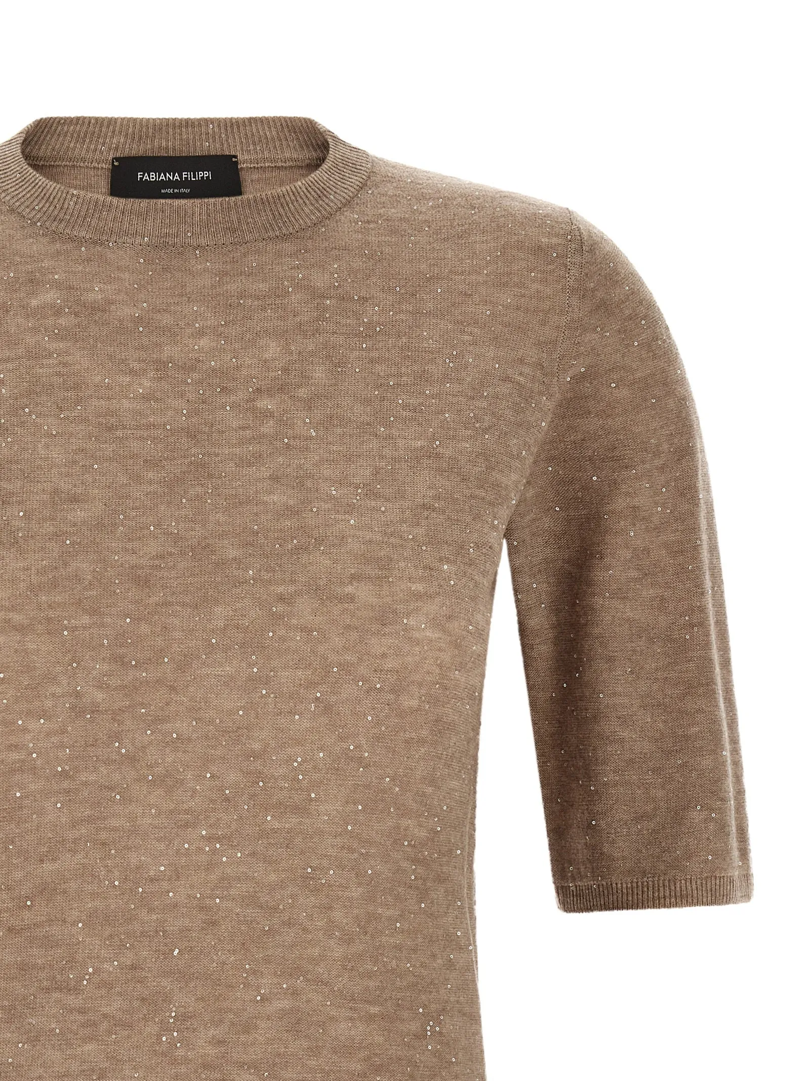 Micro Sequin T-Shirt Beige sold by Wanan Luxury product image thumbnail 3