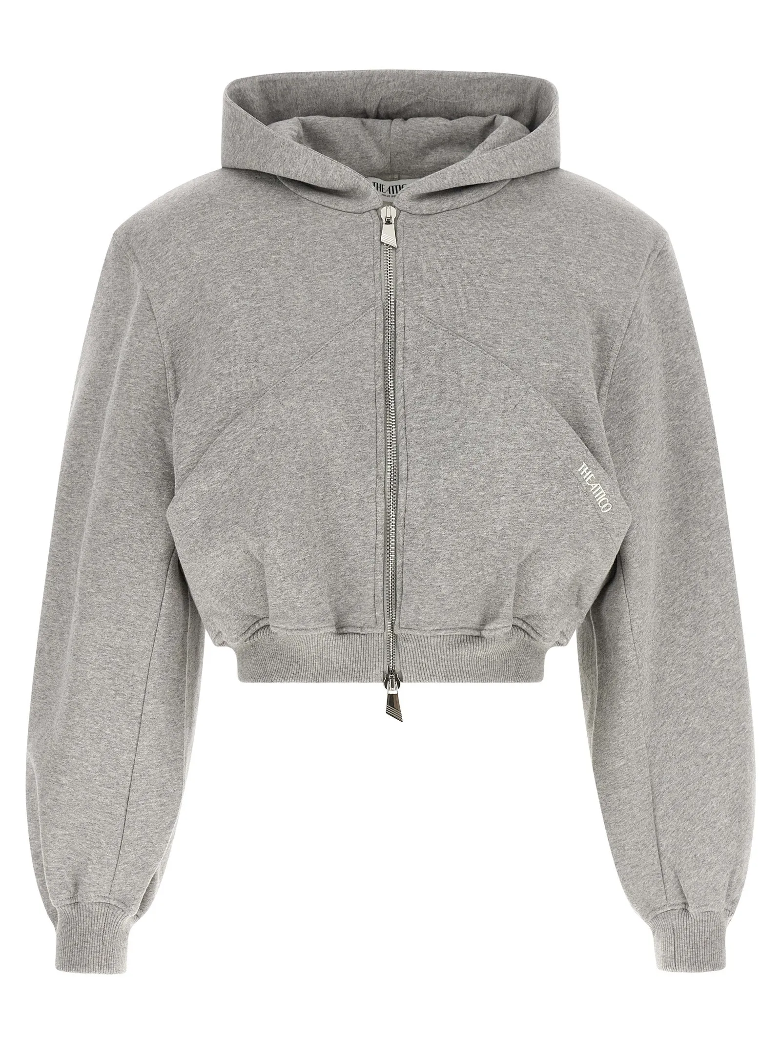 Cropped Hoodie Sweatshirt Gray sold by Wanan Luxury
