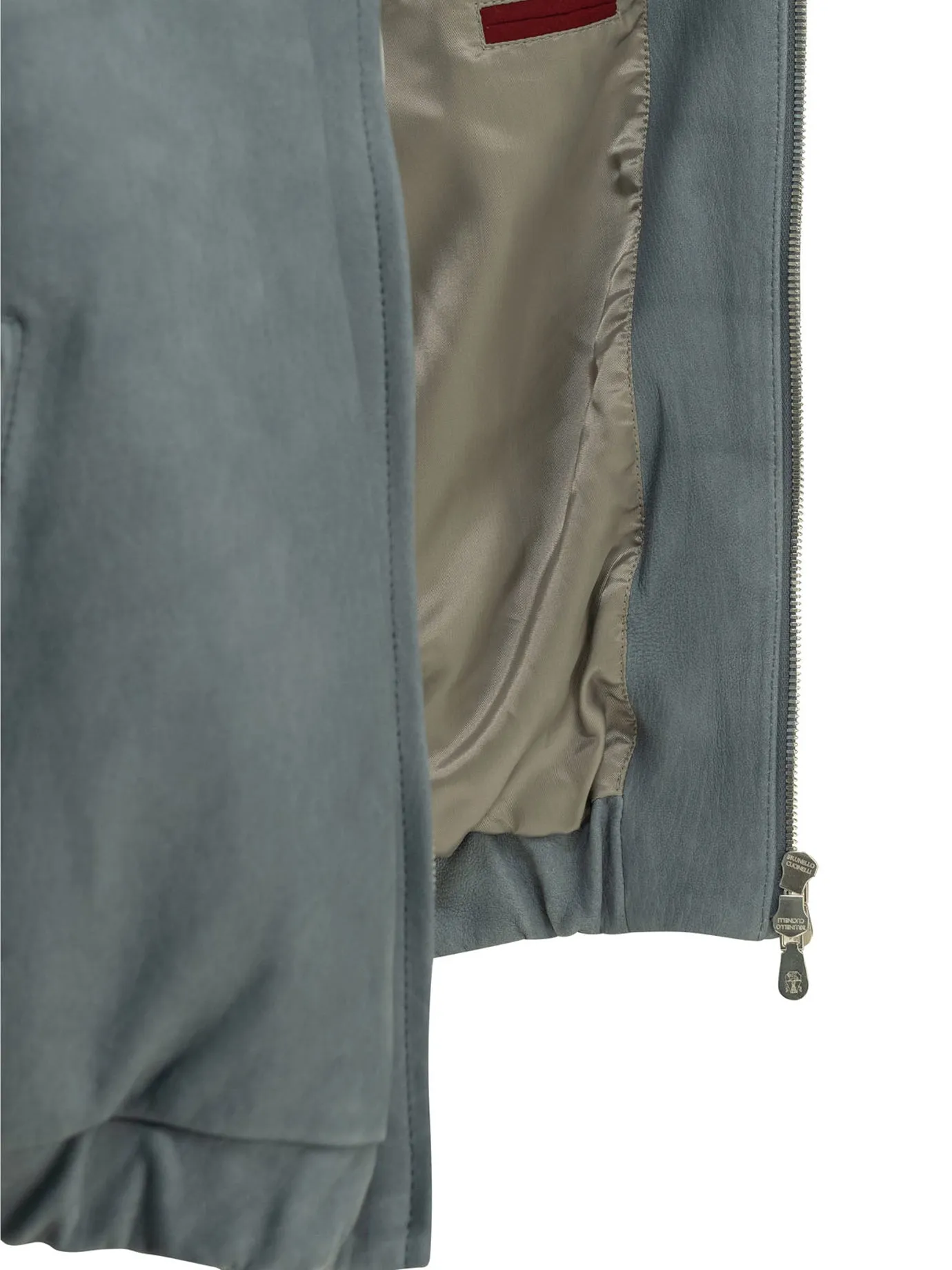 Nubuck Leather Jacket Jackets And Coats Light Blue sold by Wanan Luxury product image thumbnail 4