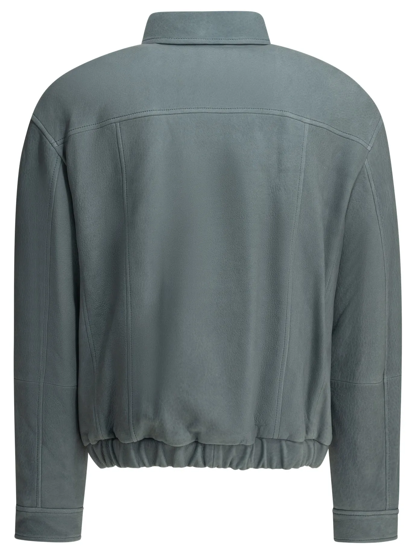 Nubuck Leather Jacket Jackets And Coats Light Blue sold by Wanan Luxury product image thumbnail 2