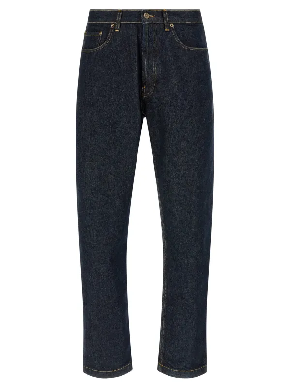 Tapered Leg Jeans Blue made by Wanan Luxury