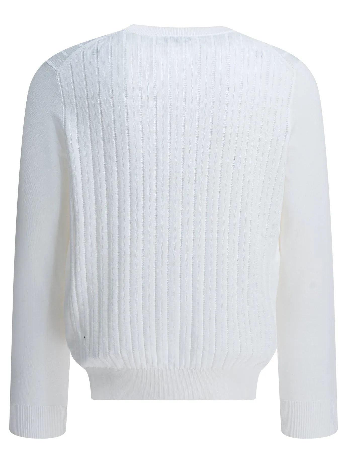 Ribbed Crew-Neck Sweater Knitwear White sold by Wanan Luxury product image thumbnail 2